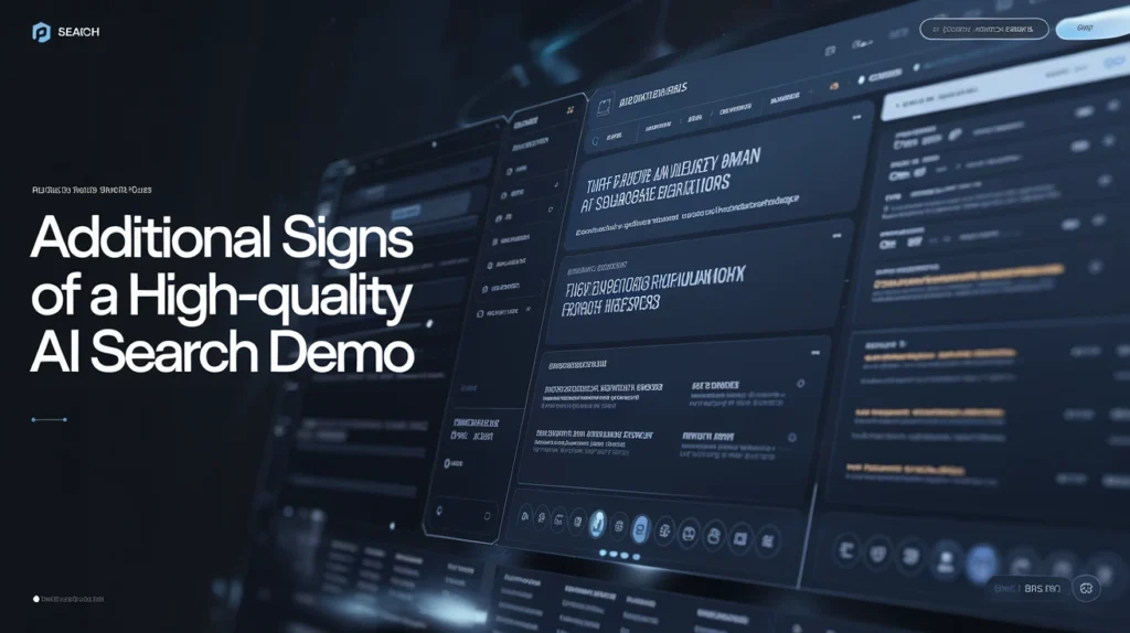Additional Signs of a High-Quality AI Search Demo