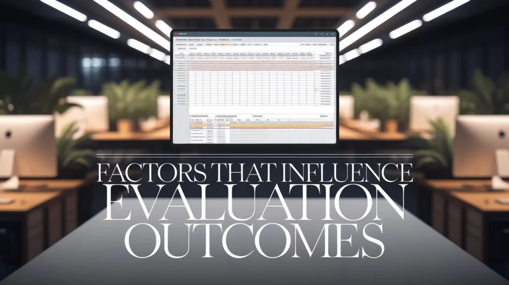 Factors that influence evaluation outcomes