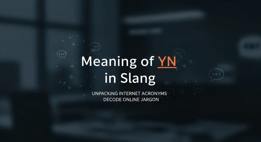 Meaning of YN in Slang