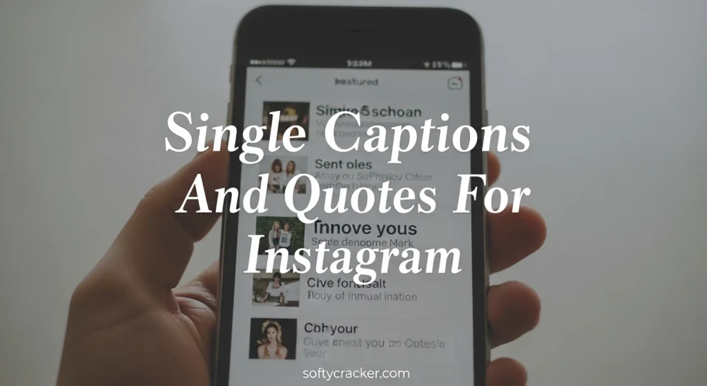 Single Captions And Quotes For Instagram