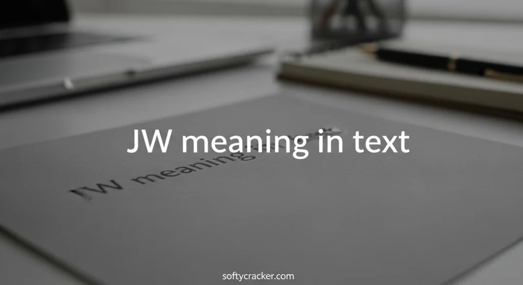 JW meaning in text